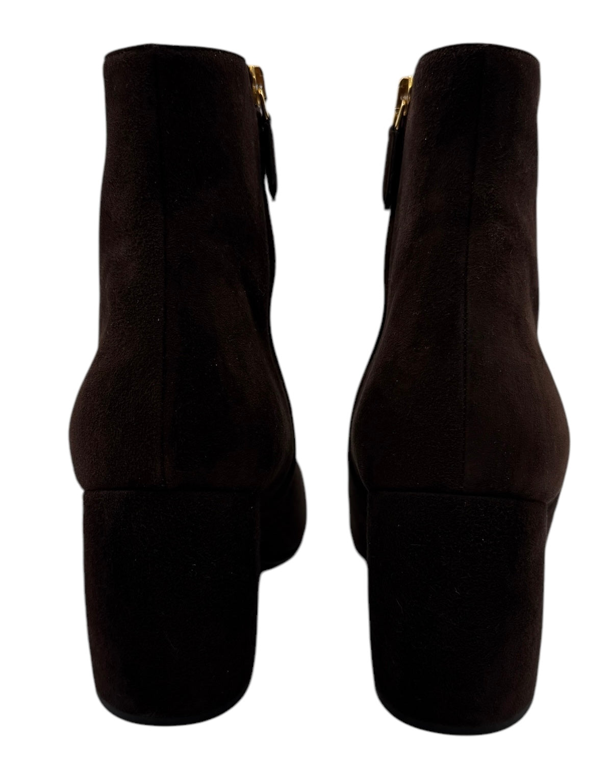 Prada Brown Suede Booties - Size 39.5