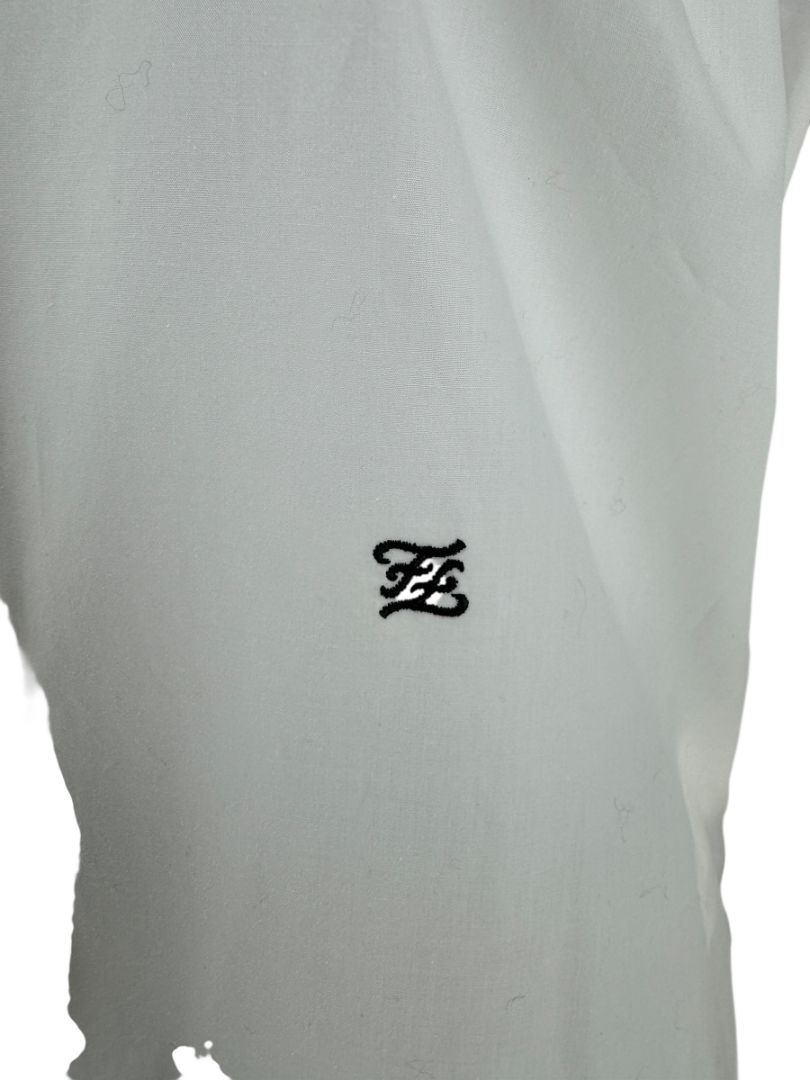 Fendi Cotton Logo Dress Shirt in White – Size 44 (US 12)