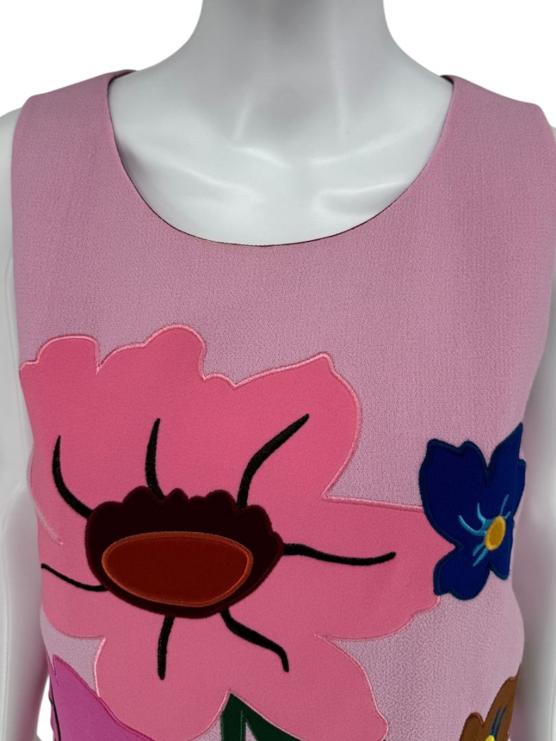 Dolce & Gabbana Appliqué Floral A-Line Dress - Size 10