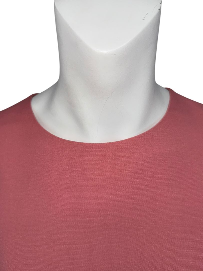 Valentino Rose Pink Crepe Ruffle Sleeve Shift Dress – Size 10