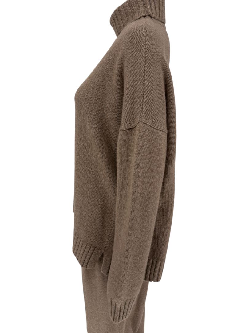 Max Mara Camel Brown Wool & Cashmere Knit Lounge Set – Size M