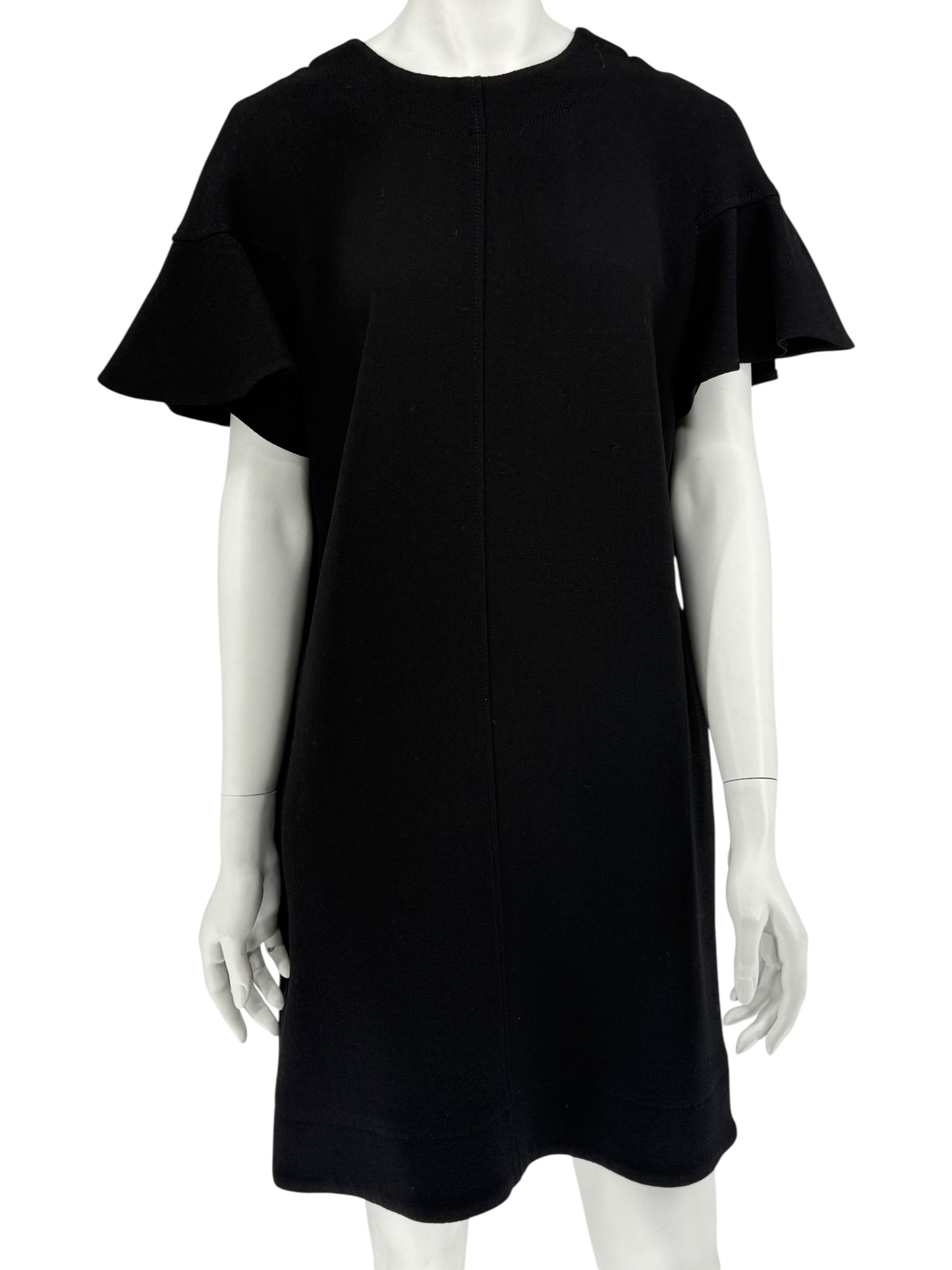Lela Rose Black Short-Sleeve Button-Back Dress - Size 10
