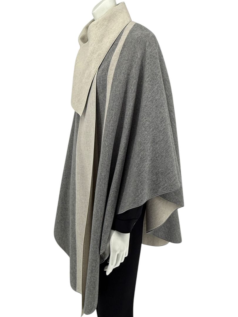 Piazza Sempione Two-Tone Wool-Cashmere Cape - Size IT 42