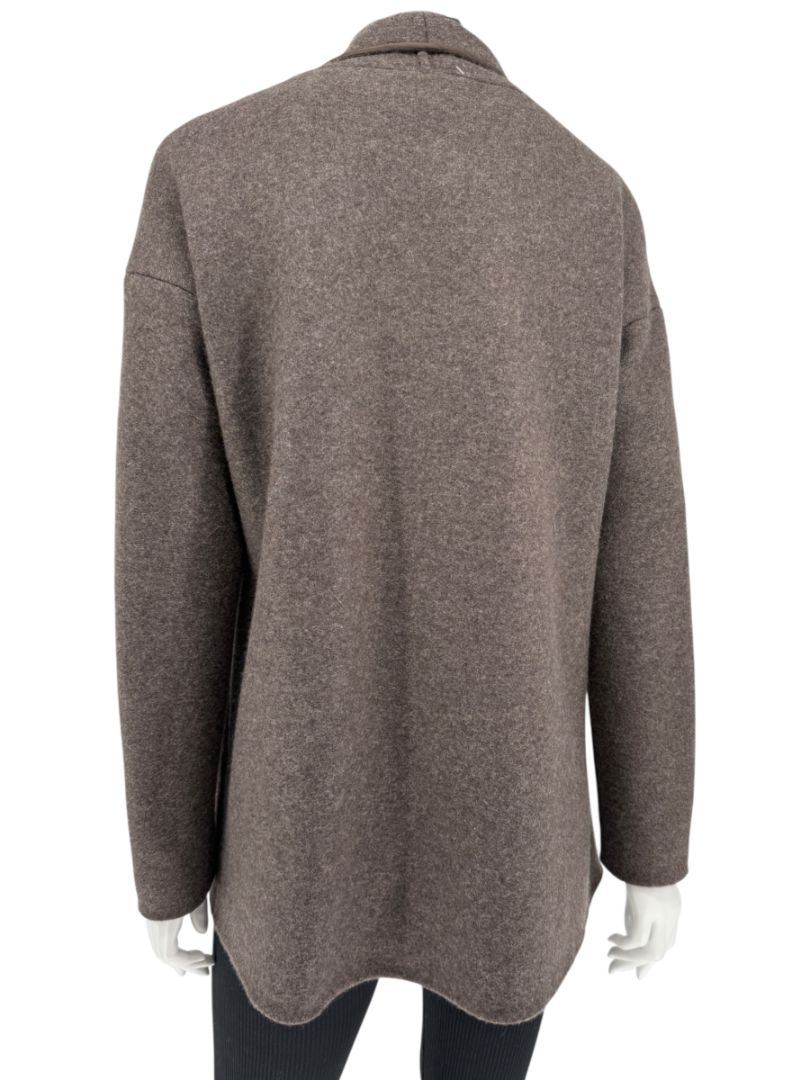 Peter Cohen Taupe Open-Front Cashmere Jacket – Size S