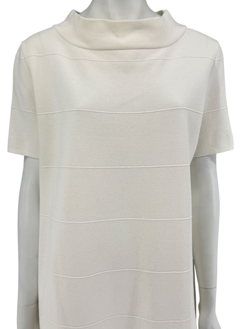Max Mara Ivory Textured Knit Shift Dress – Size L