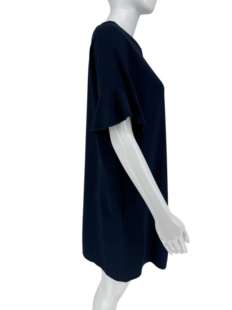 Lisa Perry x Barneys New York Navy Ruffle Short Sleeve Mini Dress – Size 2