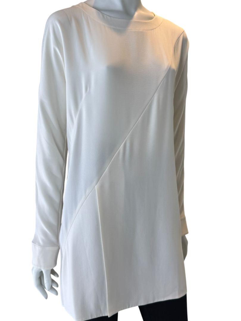 Akris Ivory Mulberry Silk Tunic Top – Size 8