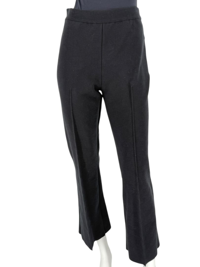 High Sport Black Cotton-Blend Kick Cropped Pants – Size L- NWT