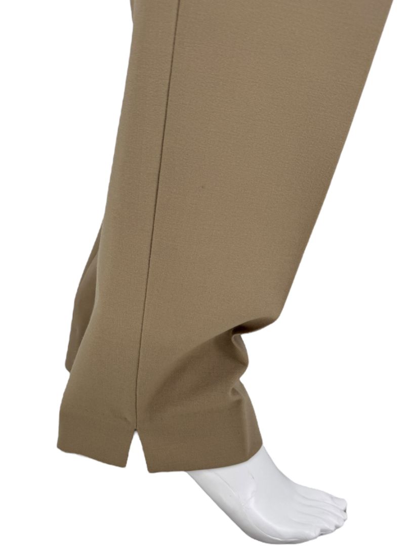 Thalian Tan High-Waisted Straight-Leg Trousers – Size 12