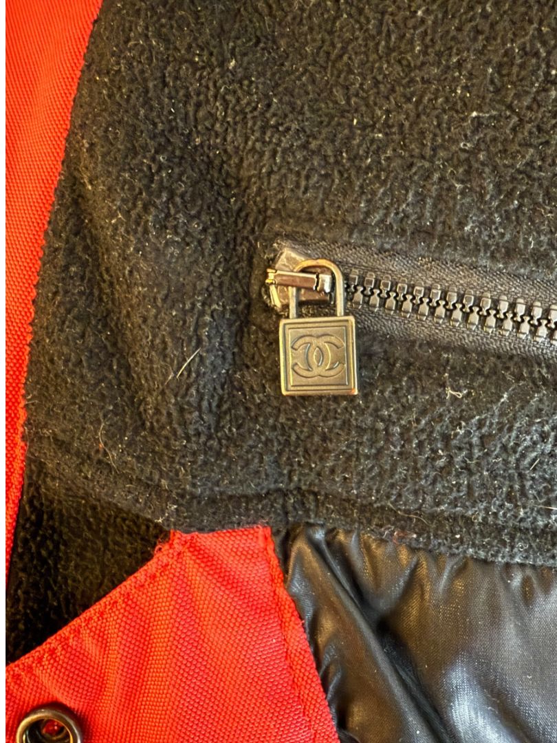 Chanel Red Hooded Puffer Technical Jacket – Size 42