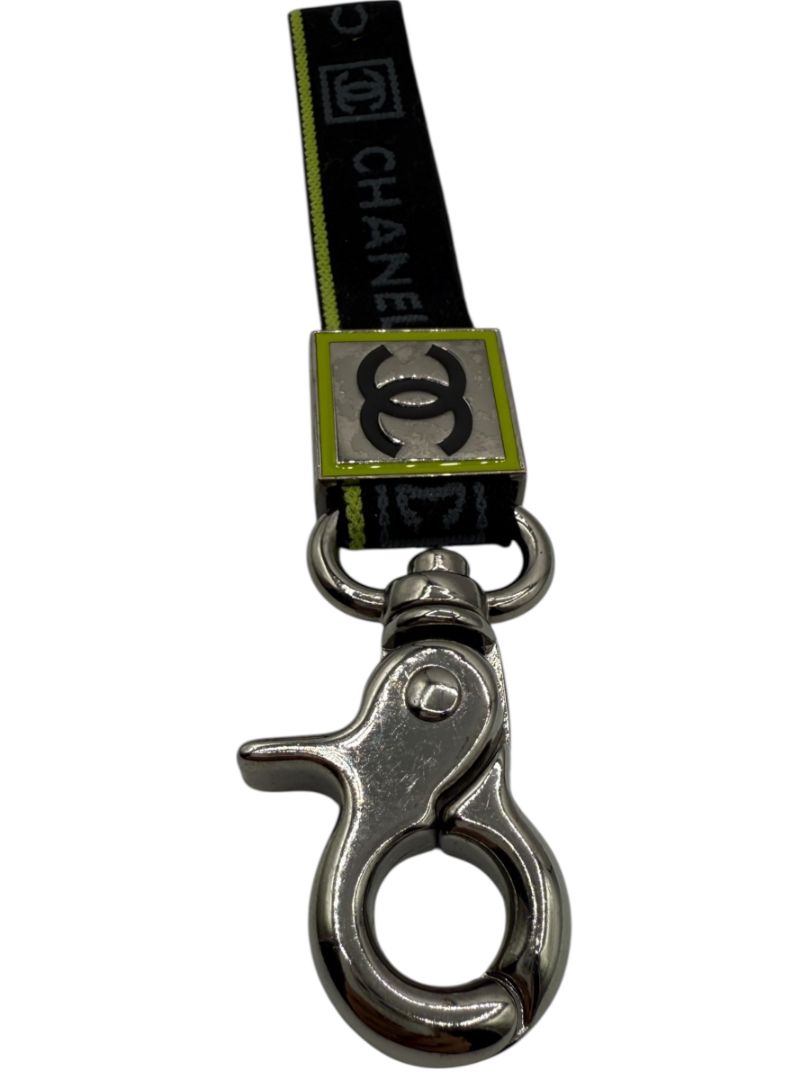 Chanel 2006 Sport Collection Lanyard-Style Keychain – Black x Green