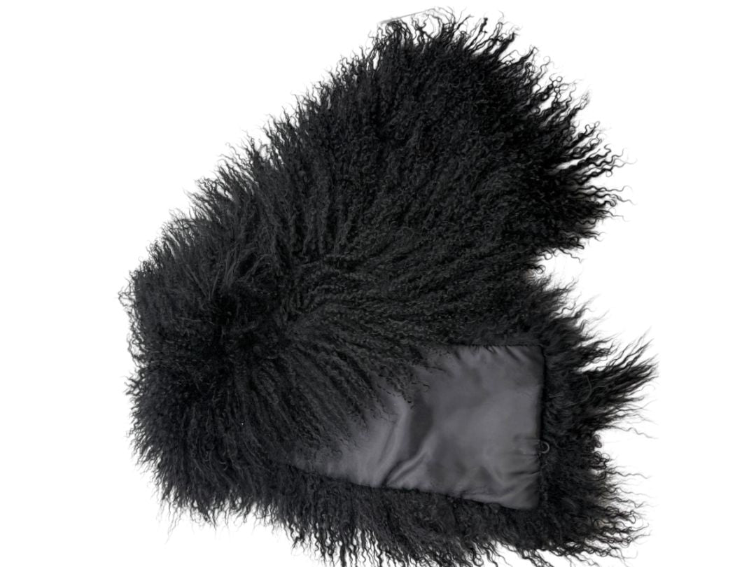 Adrienne Landau Mongolian Lamb Fur Scarf in Black – Excellent Preowned Condition