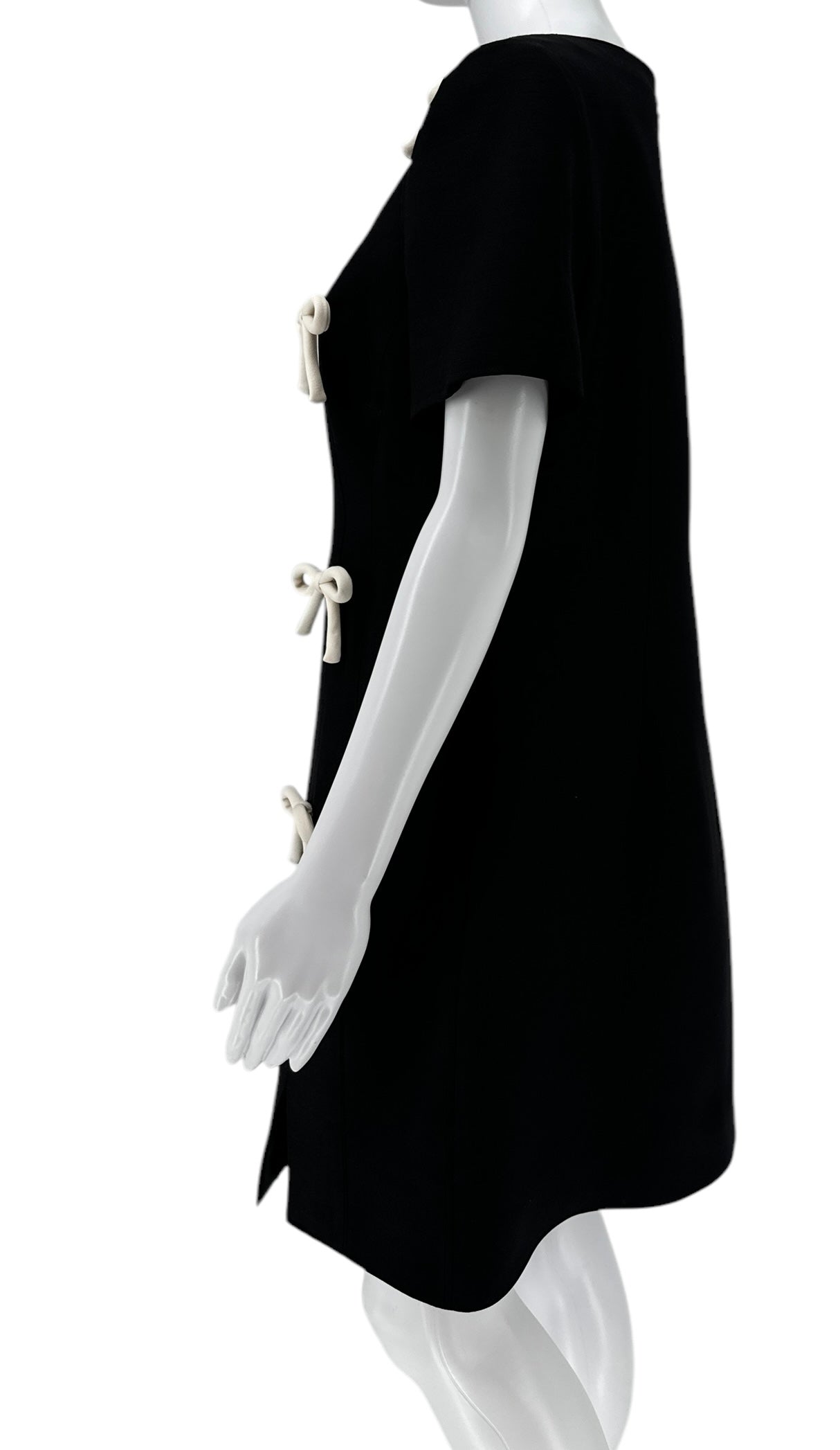 Valentino Pre-Fall 2013 Crepe Couture Mini Dress with Bow Details - Size 46