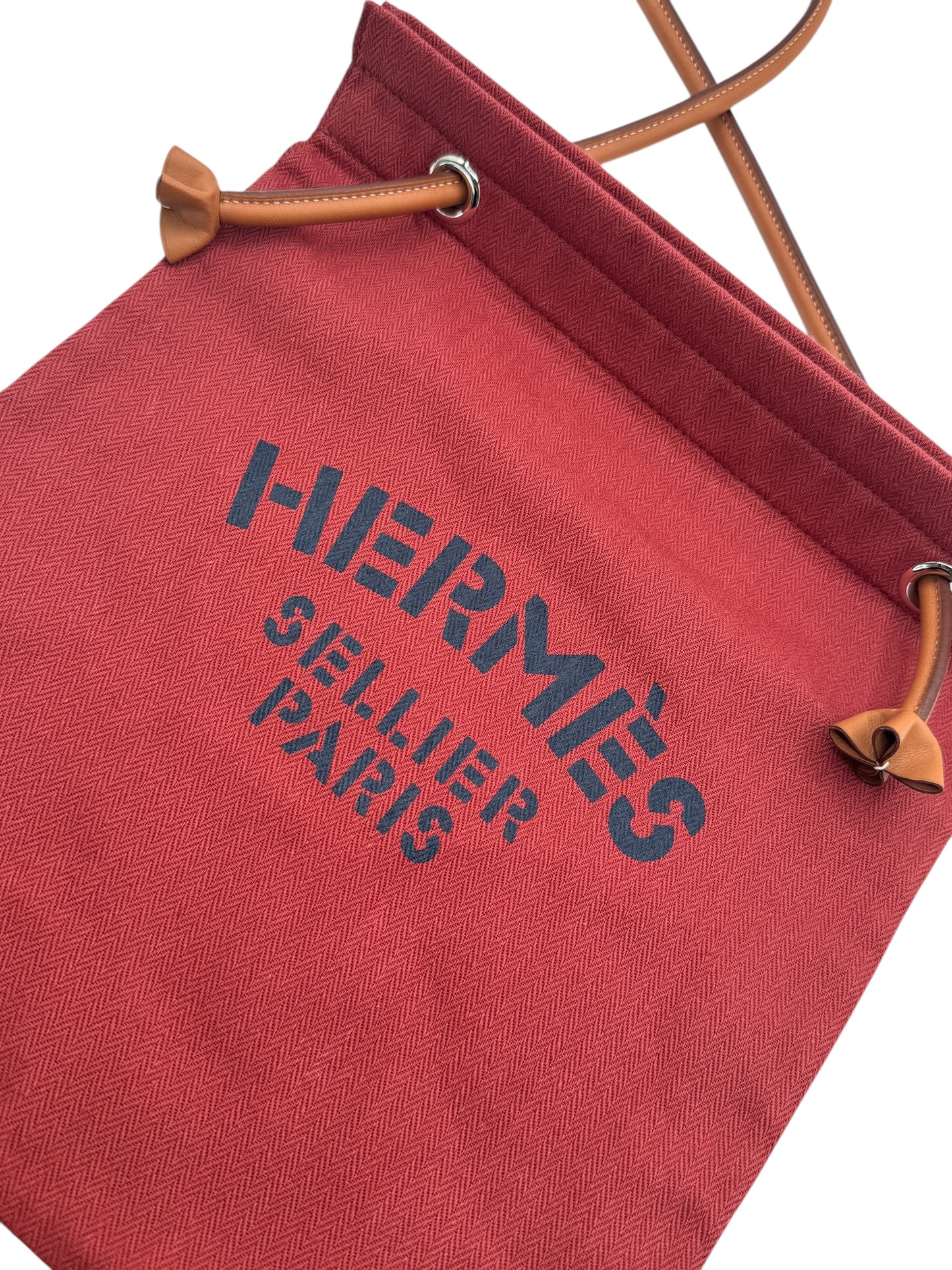 Hermes Aline grooming Bag - Rouge H /Silver