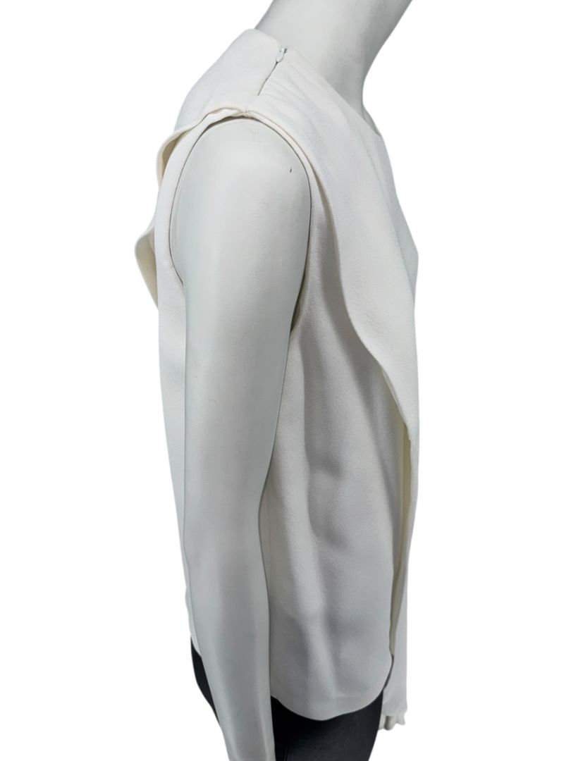 Calvin Klein 205W39NYC Ivory Asymmetrical Drape Top - Size US 8