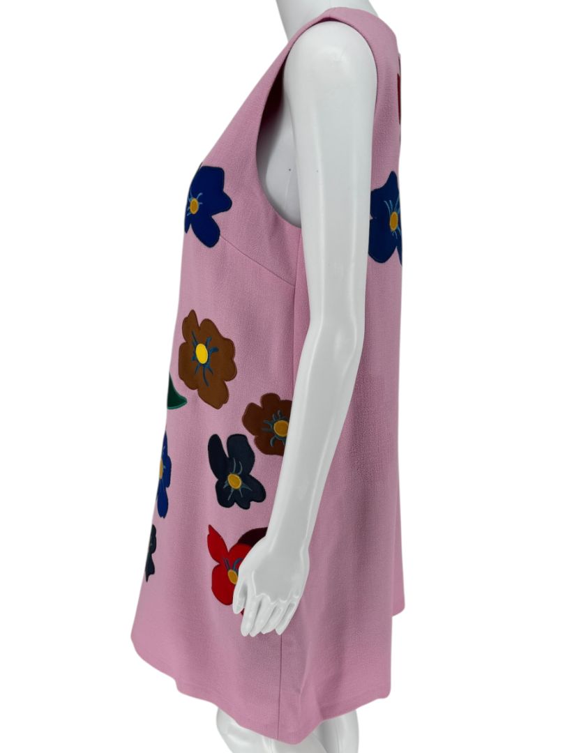 Dolce & Gabbana Appliqué Floral A-Line Dress - Size 10