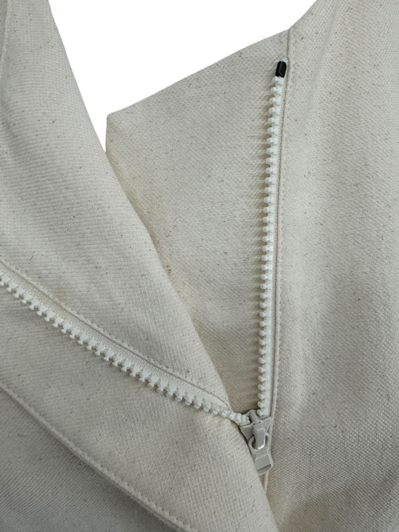 Brunello Cucinelli Cream Cotton-Blend Cocoon Coat – Size IT 44 (US 8)
