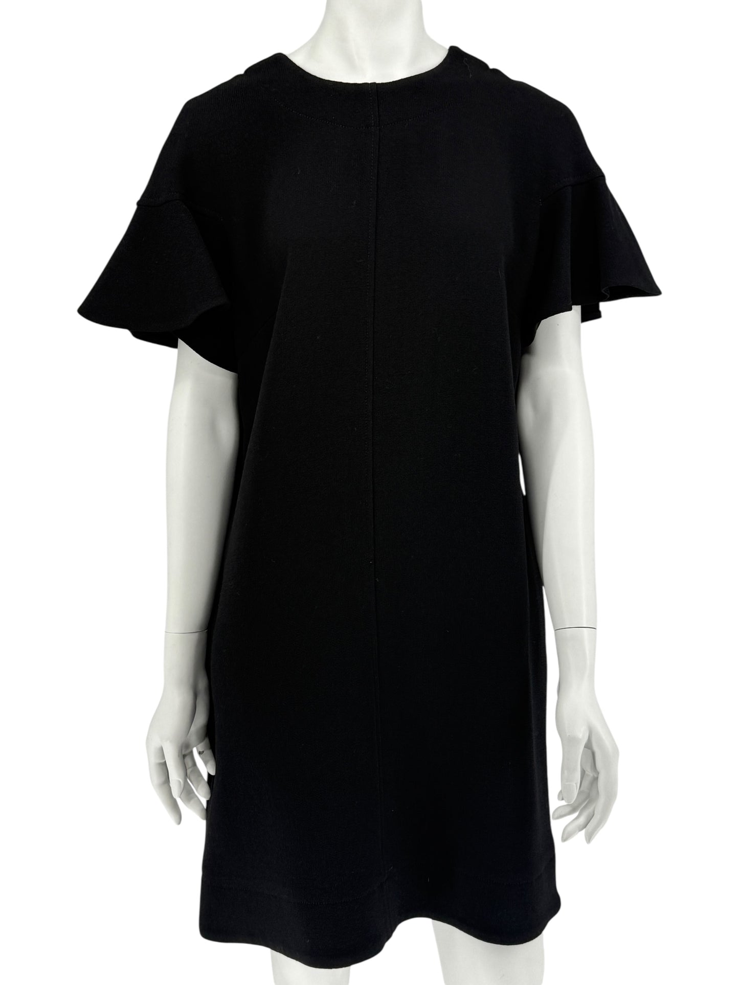 Lela Rose Black Short-Sleeve Button-Back Dress - Size 10