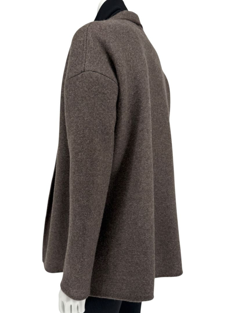 Peter Cohen Taupe Open-Front Cashmere Jacket – Size S