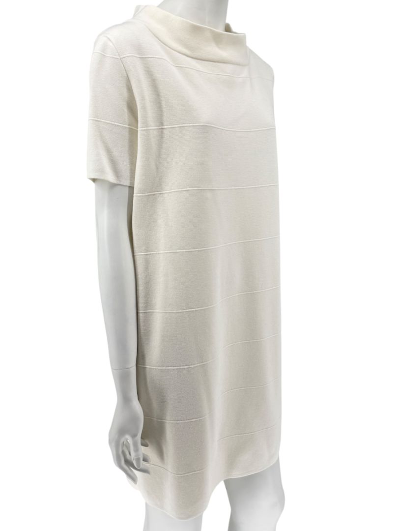 Max Mara Ivory Textured Knit Shift Dress – Size L