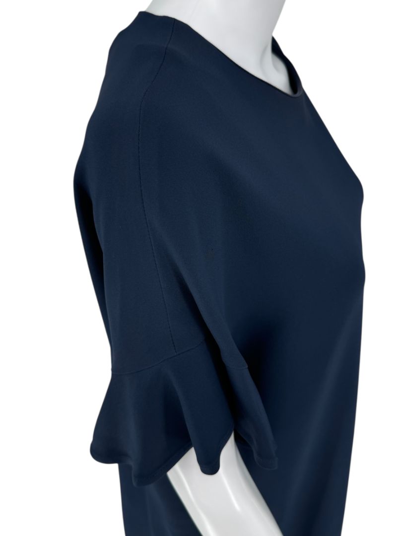 Lisa Perry x Barneys New York Navy Ruffle Short Sleeve Mini Dress – Size 2