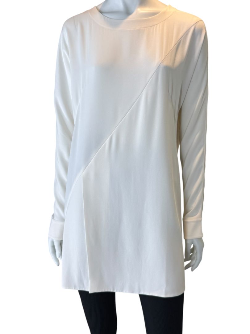 Akris Ivory Mulberry Silk Tunic Top – Size 8