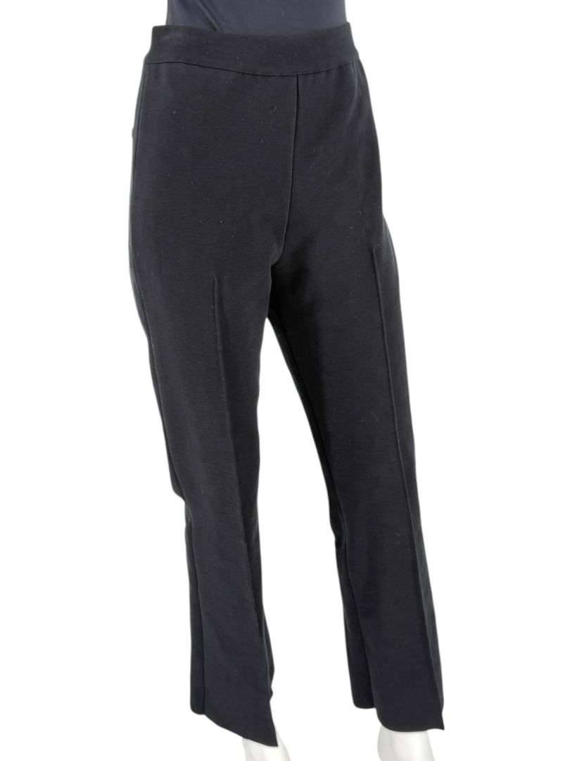 High Sport Black Cotton-Blend Kick Cropped Pants – Size L- NWT