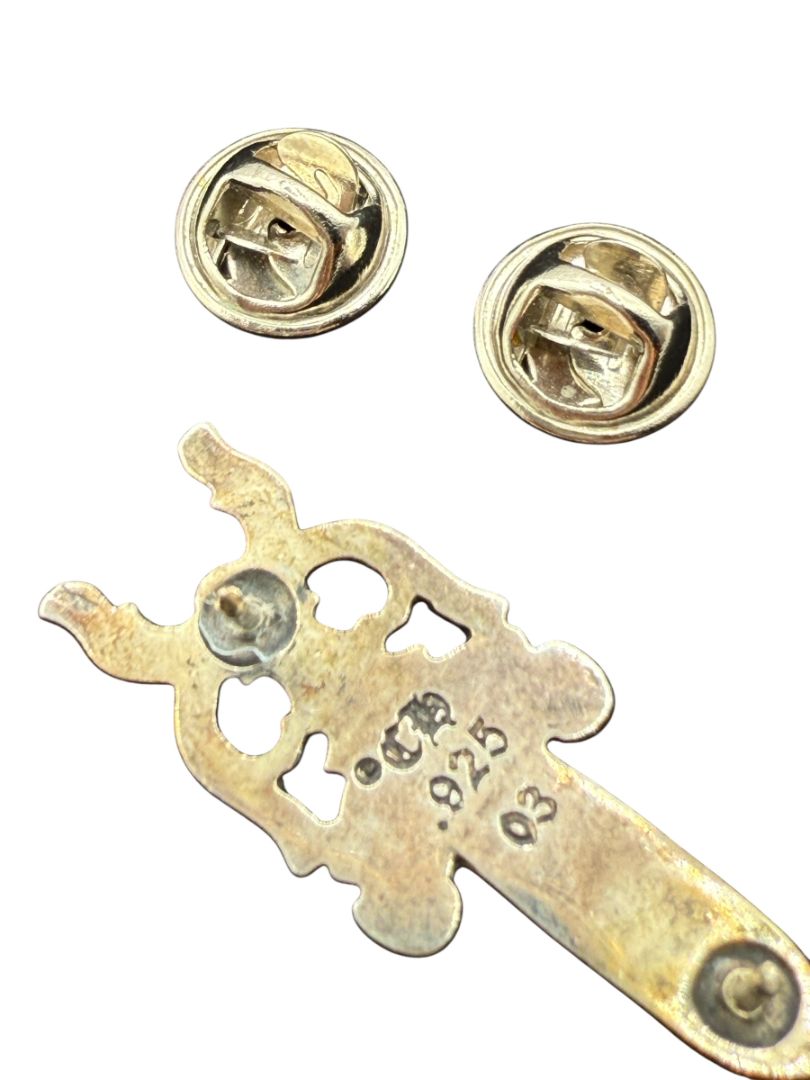 Chrome Hearts Dagger Pin – Sterling Silver – 1.6” x 0.6”