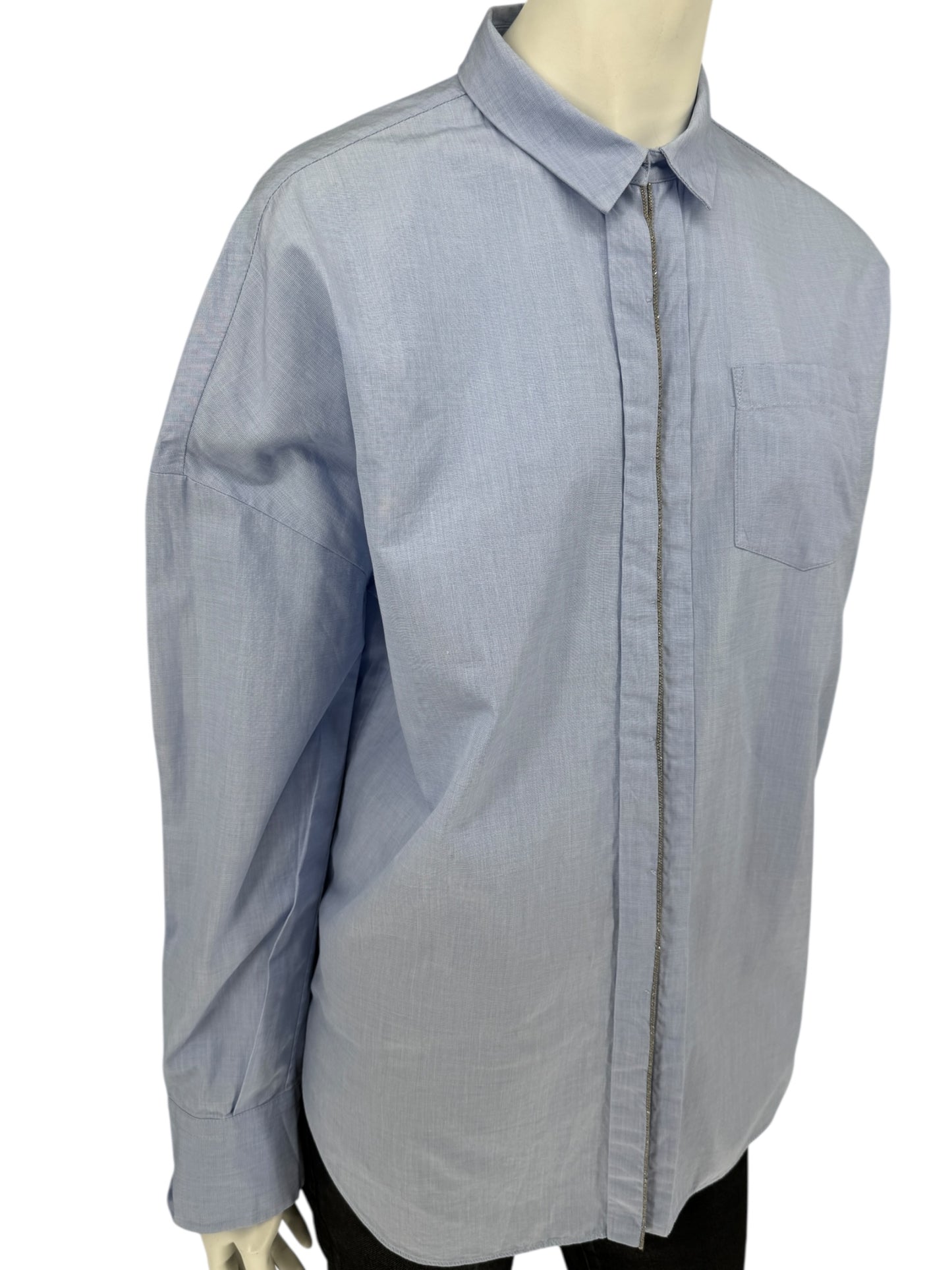 Brunello Cucinelli Light Blue Cotton Shirt – Size XL
