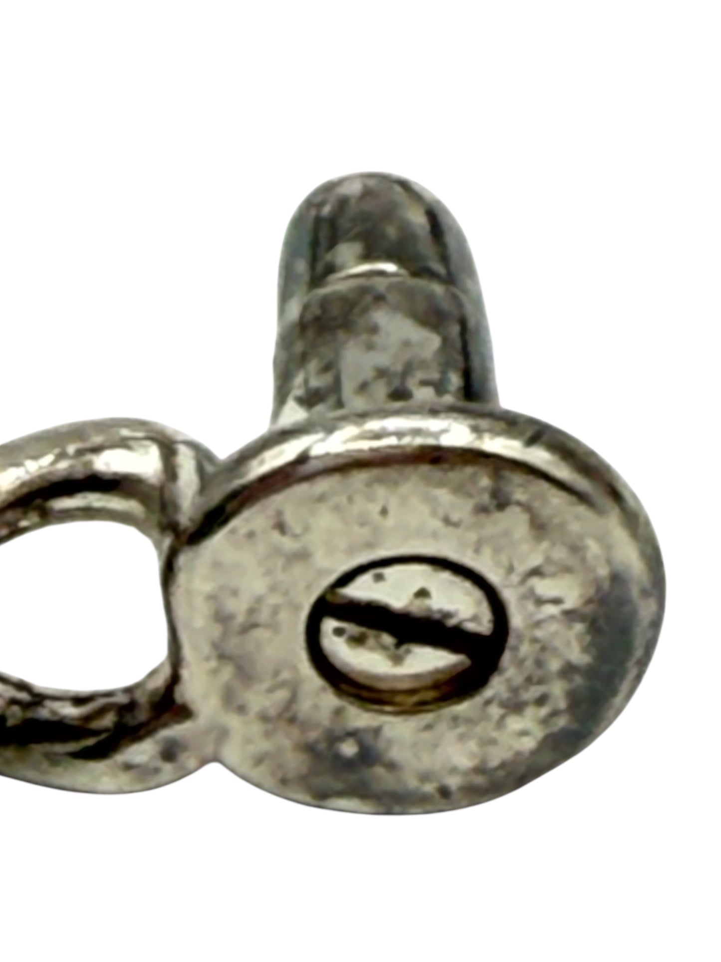 CHANEL Vintage 1996 Silver-Tone CC Turn Lock Chain Necklace