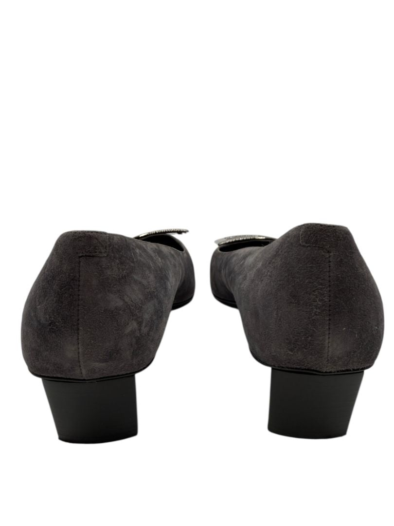 Roger Vivier “Belle Vivier” Grey Suede Pumps – Size 41