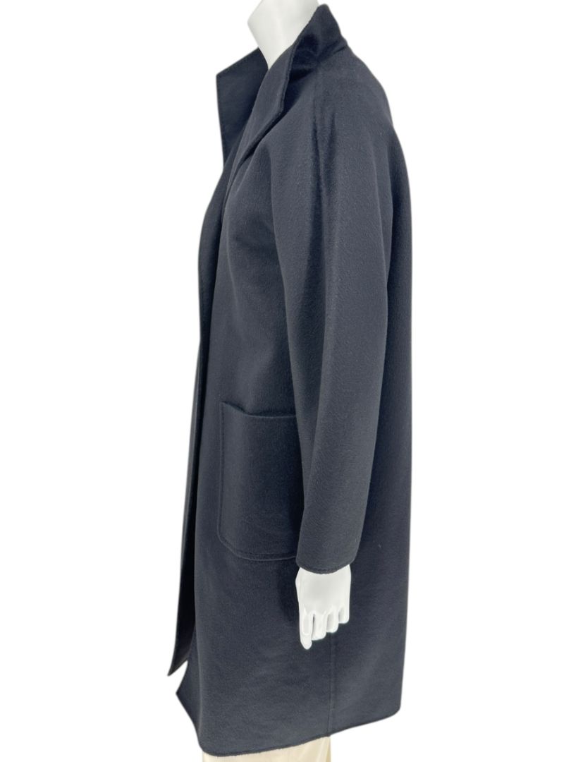Max Mara Women’s Black 100% Wool “Cucito a Mano” Coat – Size 4