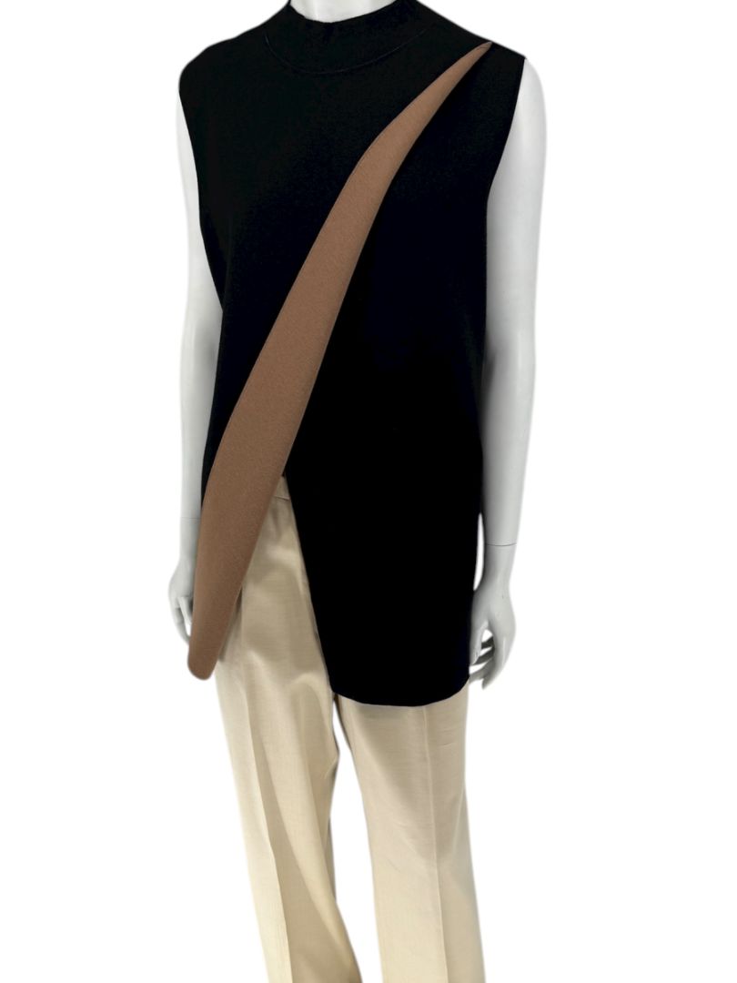 Lafayette 148 New York Women’s Black Sleeveless Knit Tunic - Medium