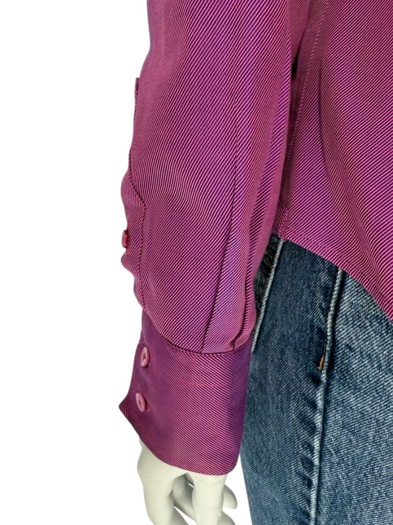 Craig Taylor Purple Egyptian Cotton Button-Front Blouse – Size XL