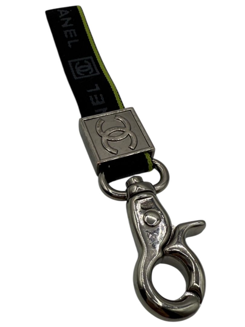 Chanel 2006 Sport Collection Lanyard-Style Keychain – Black x Green