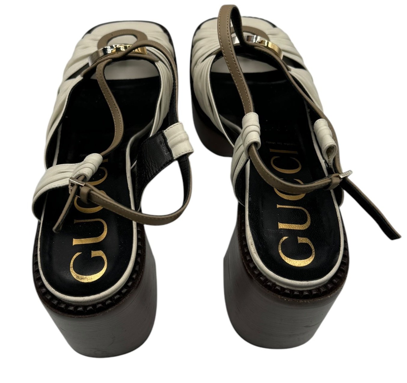 Gucci Charlotte Sandals 95 Dusty White - Size 42