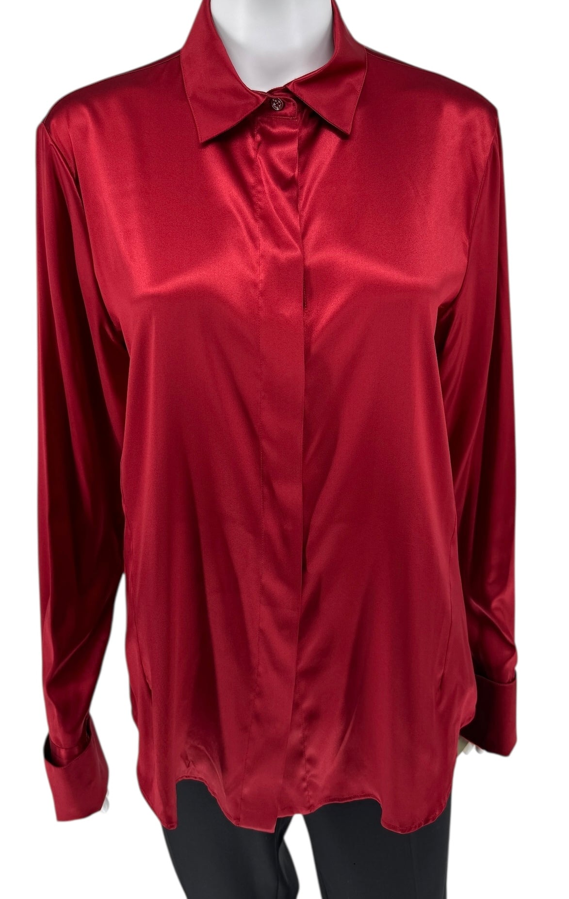 Loro Piana Silk Blouse in Red - Brand New with Tags – Size 12 (US)