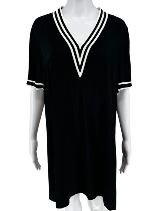 Rag & Bone V-Neck Tunic Dress with Contrast Trim - Size M