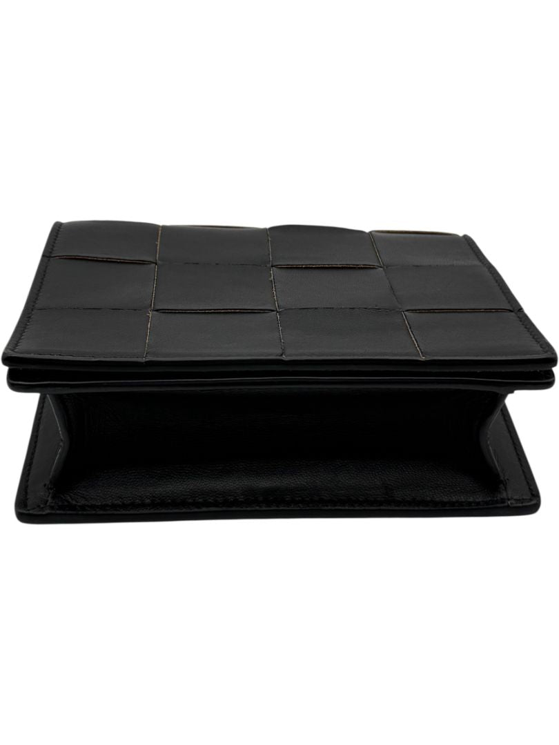 Bottega Veneta Black Lambskin Intrecciato Mini Bag