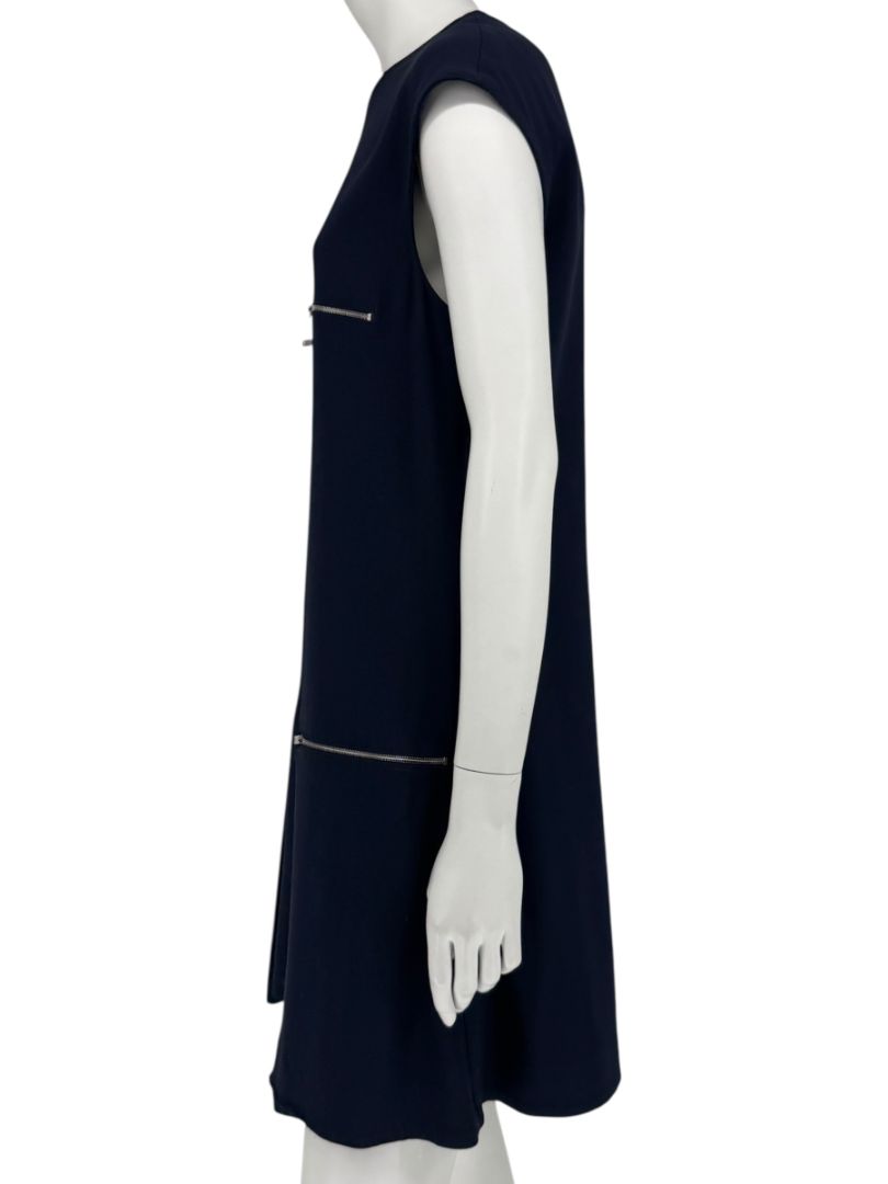 Stella McCartney Navy Zip-Detail Shift Dress - Size IT 44