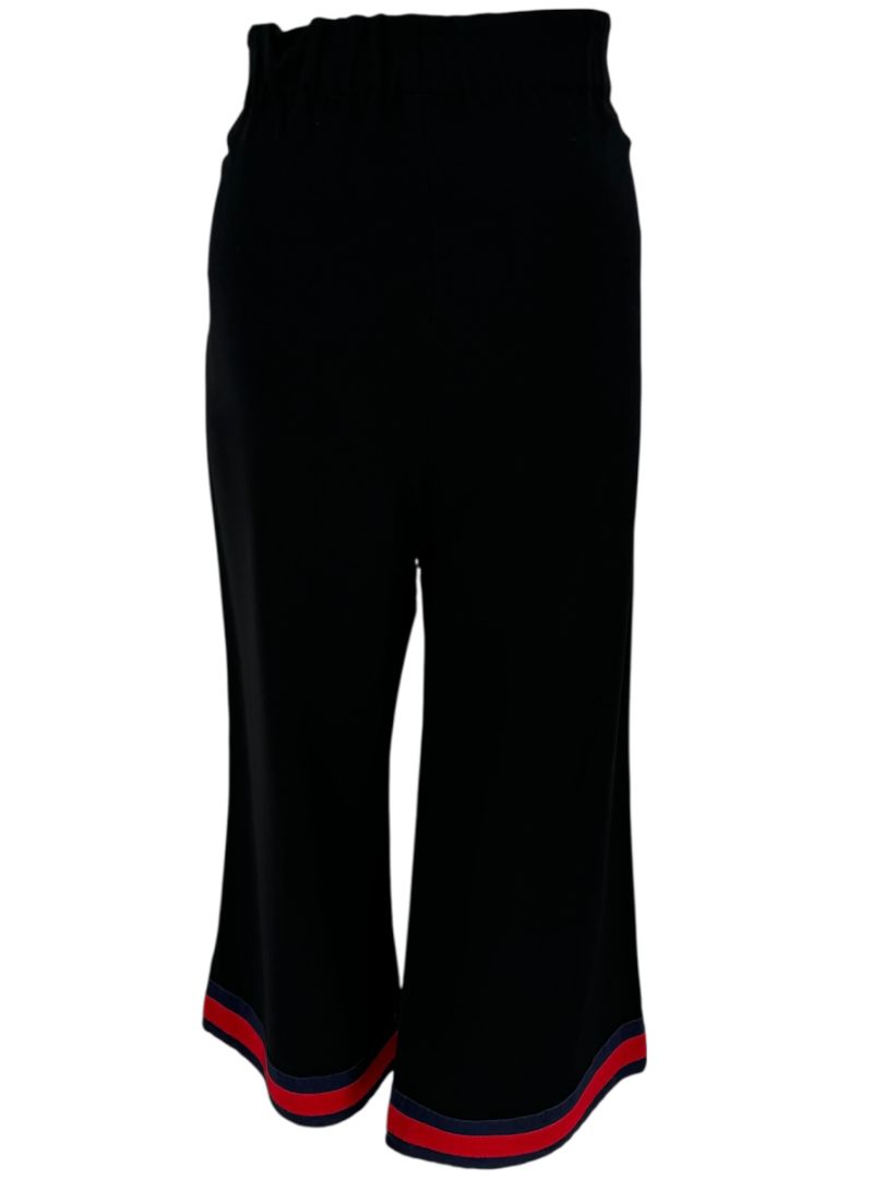Gucci Black Viscose Wide-Leg Cropped Pants – Size 42