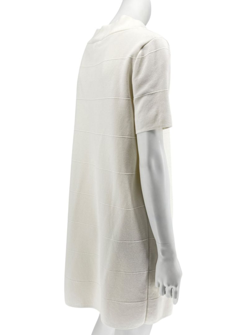 Max Mara Ivory Textured Knit Shift Dress – Size L
