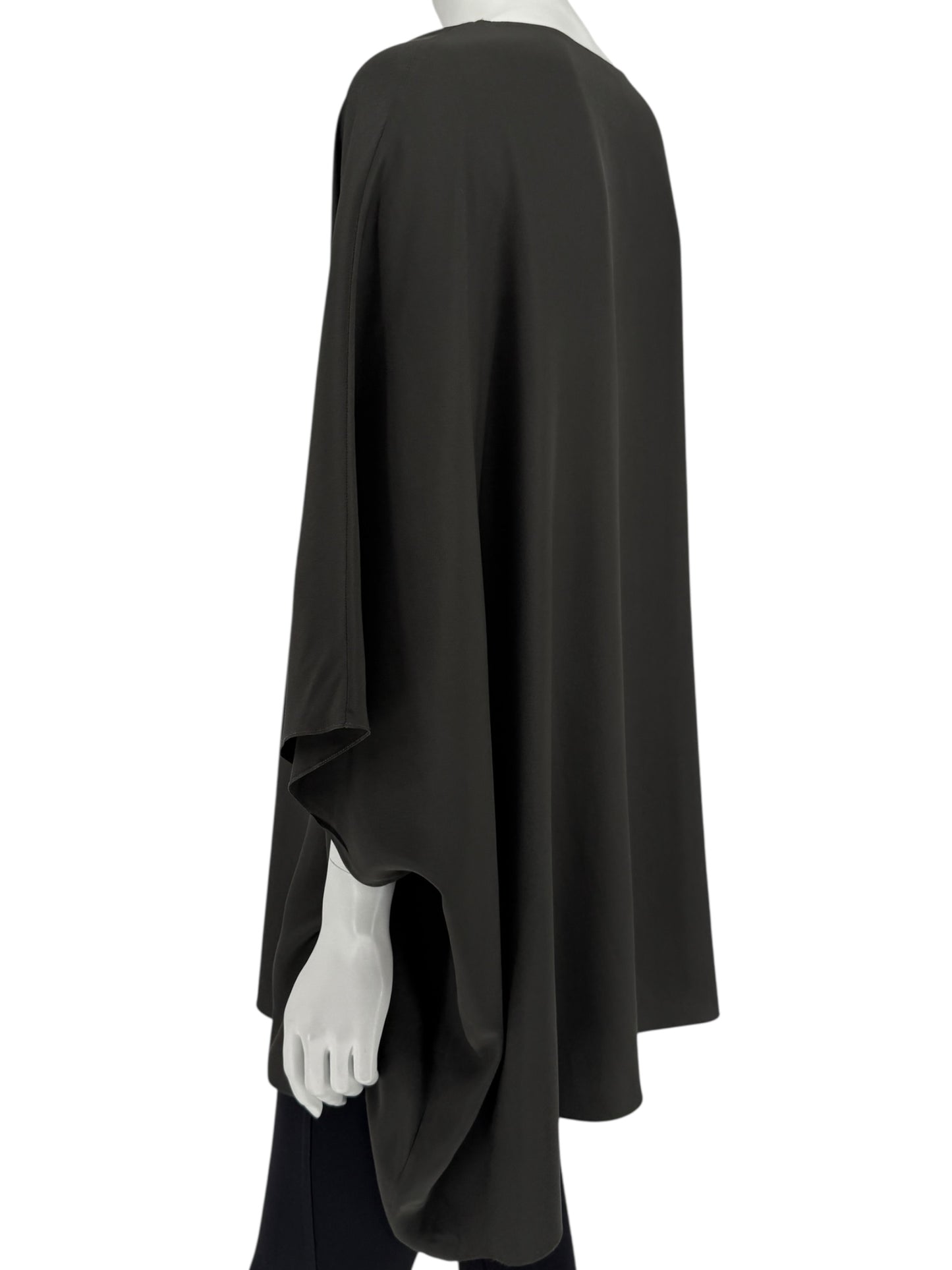 The Row Charcoal Grey Silk Oversized Tunic Blouse – Size M