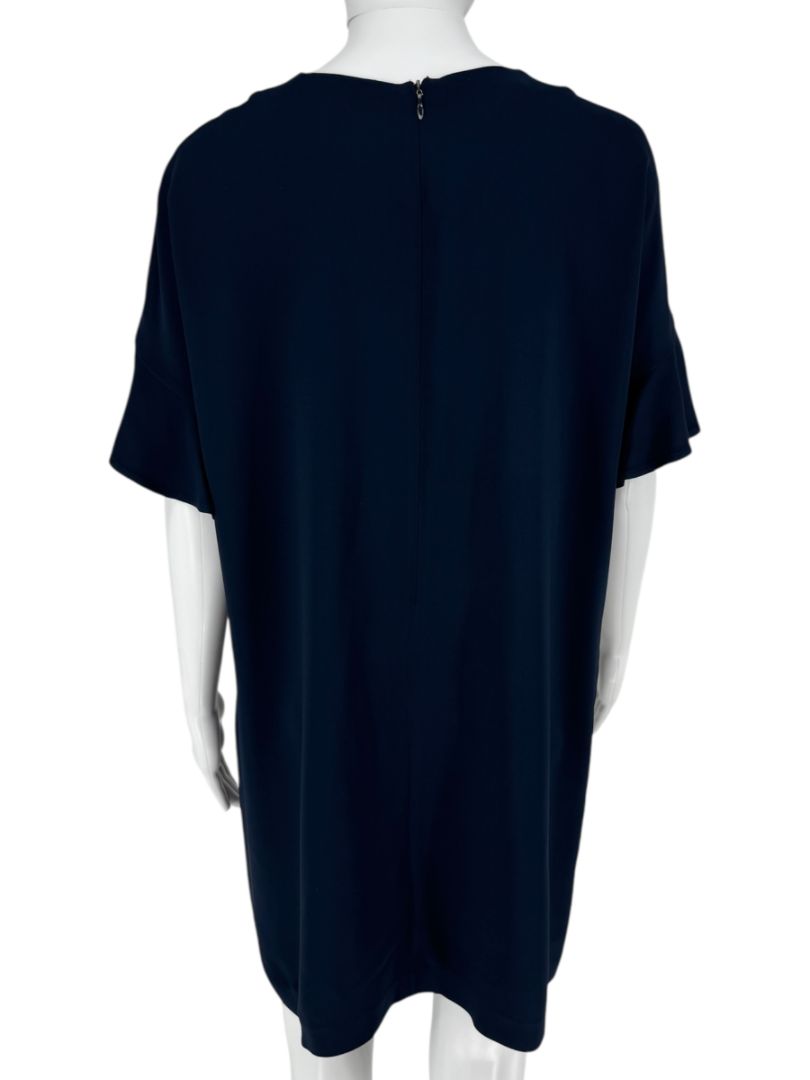 Lisa Perry x Barneys New York Navy Ruffle Short Sleeve Mini Dress – Size 2