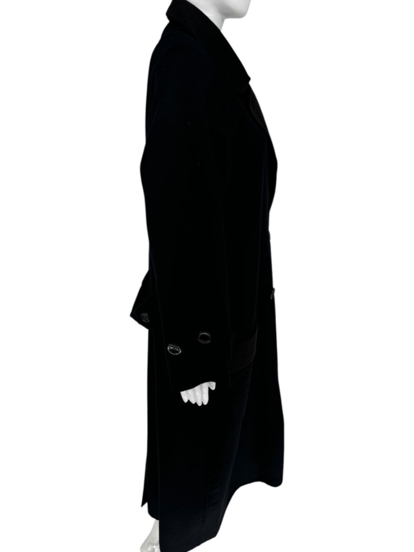 Pamella Roland Navy 100% Cashmere Double-Breasted Coat – L/XL