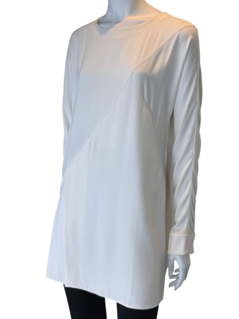 Akris Ivory Mulberry Silk Tunic Top – Size 8
