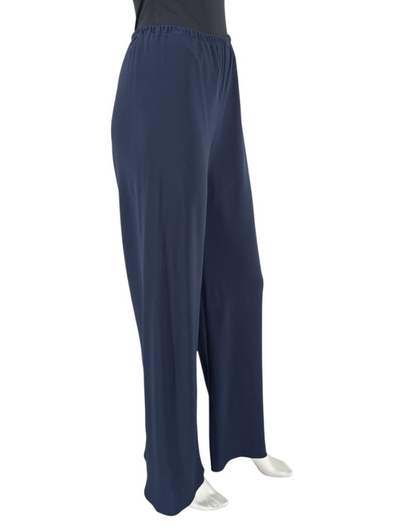 The Row Navy Viscose-Blend Wide Leg Pants - Size S