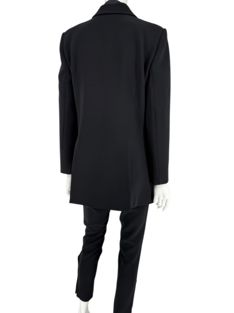 Altuzarra Black Satin-Lapel Tuxedo Blazer & Pants Set – Size IT 44 (US 10