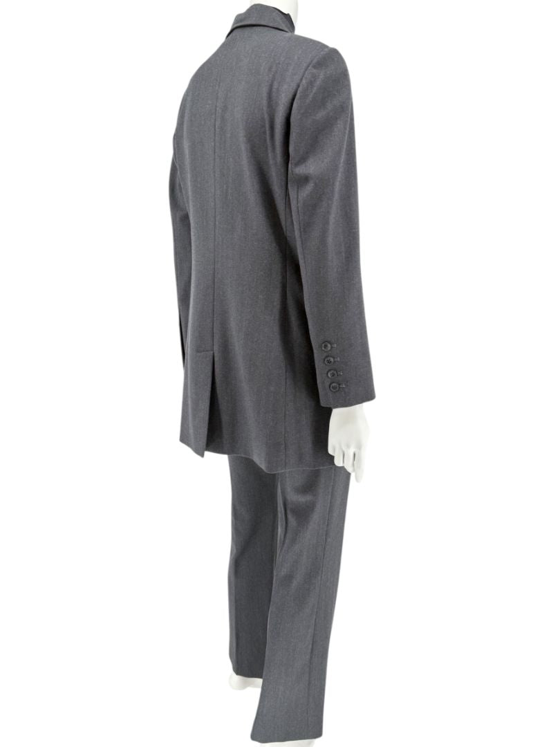 Pamella Roland Charcoal Grey Tailored Pantsuit – Large