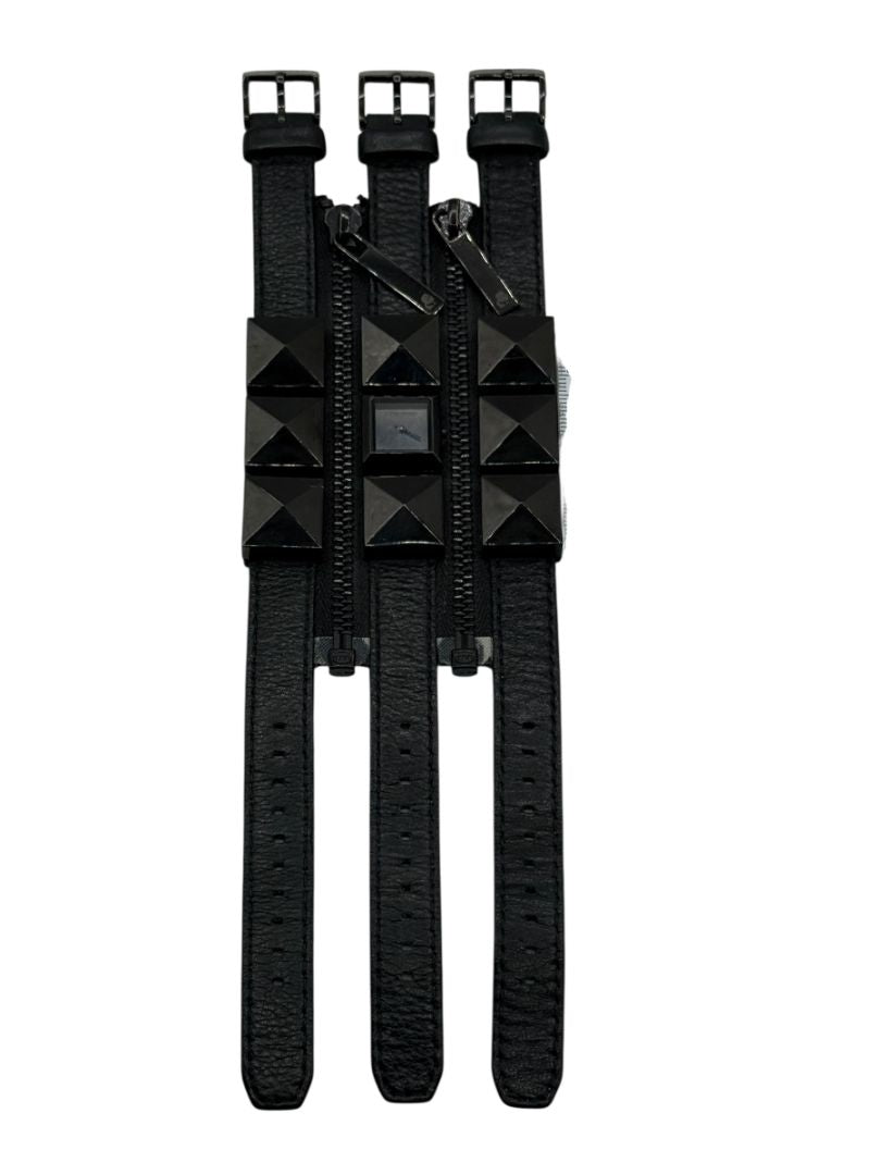 Karl Lagerfeld Black Zip Triple Strap Watch – Model KL2001